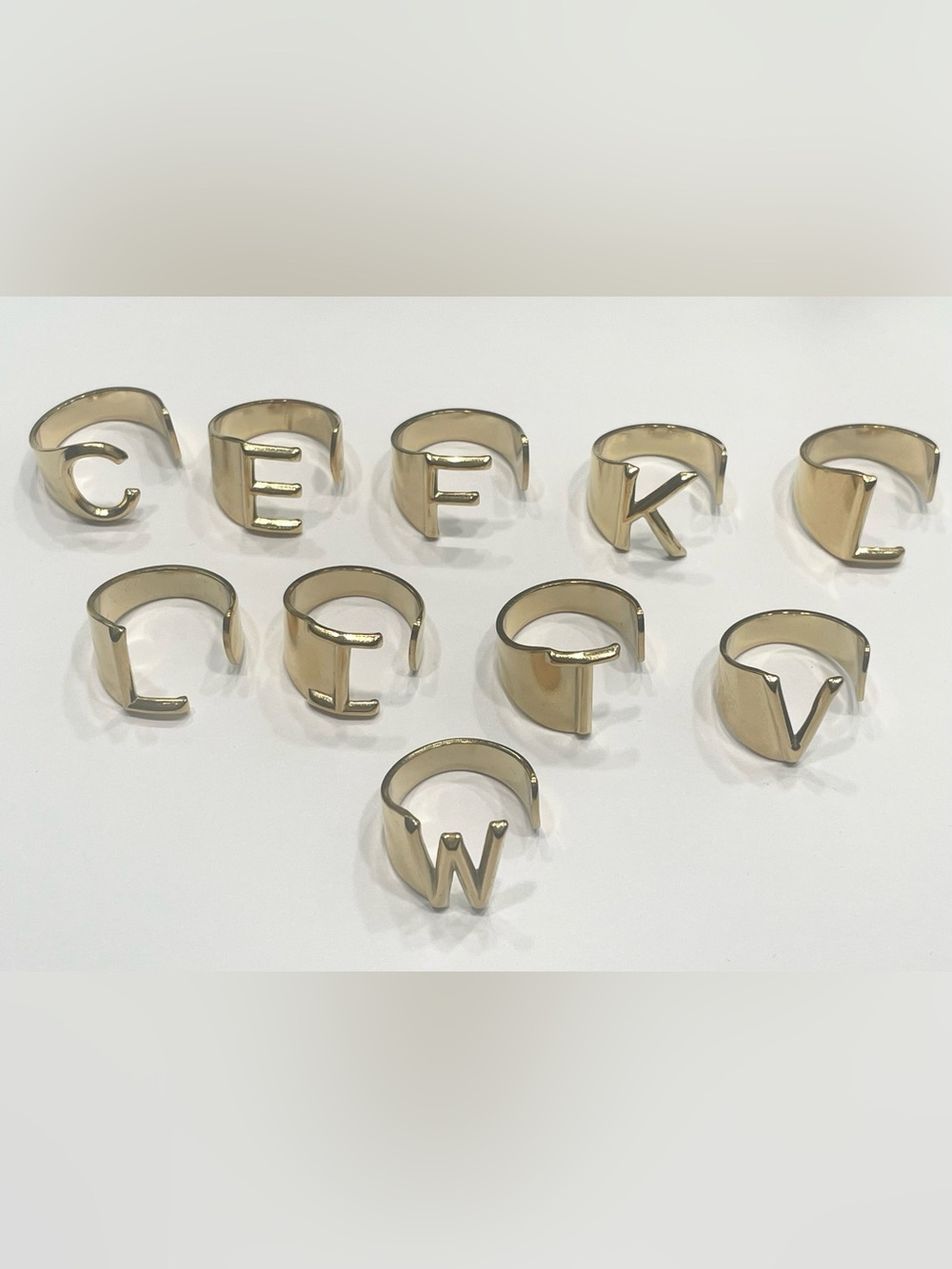 💍 Plunder Gold Letter Initial Adjustable Ring 💍
